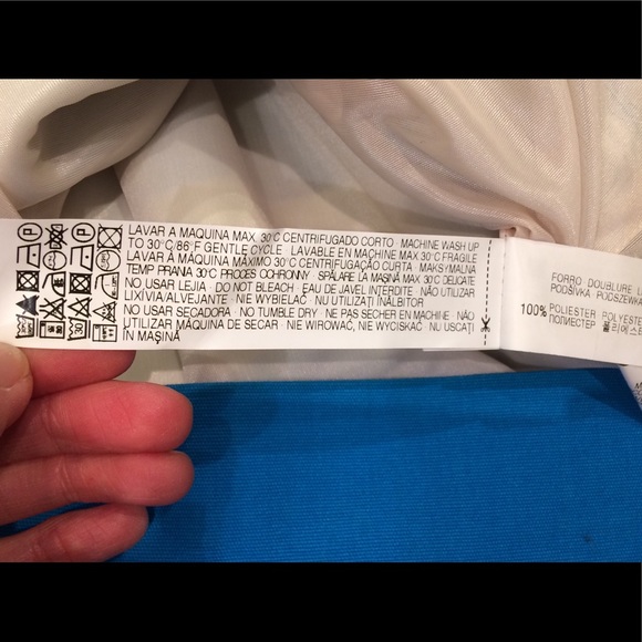 Zara blue strapless mini w/stripes - Picture 9 of 10